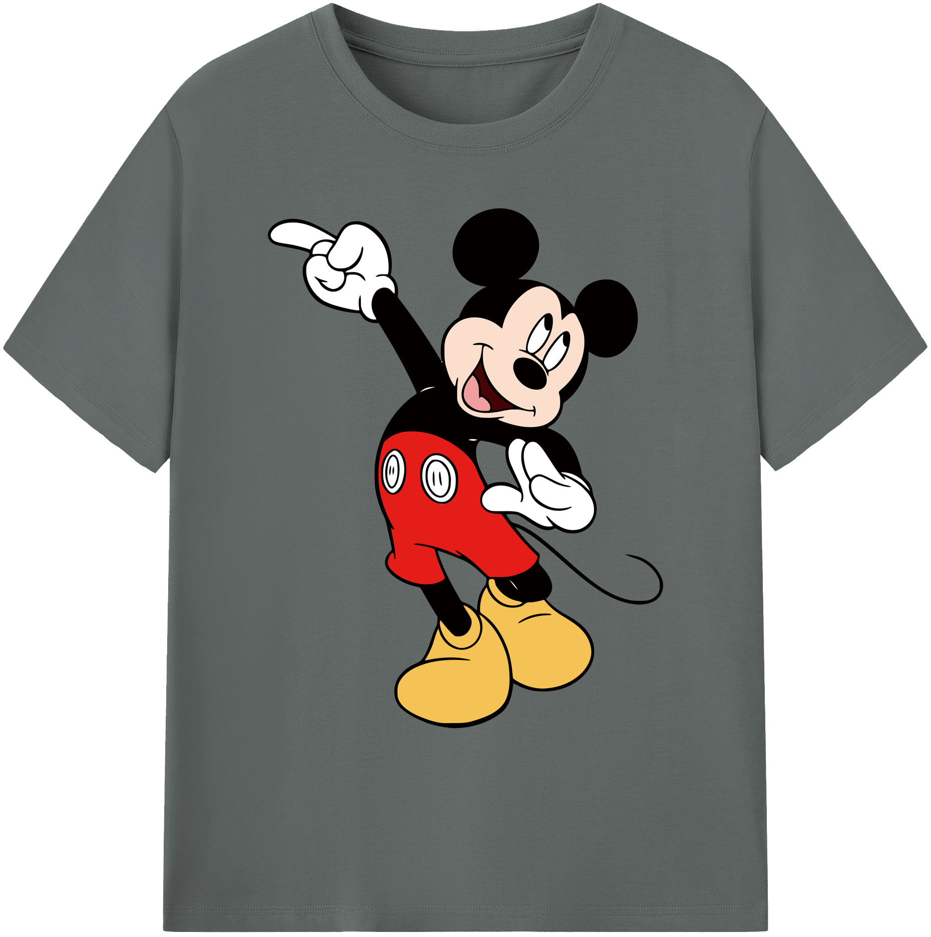 ミッキーマウス Mickey Mouse 綿100％ メンズ半袖Tシャツ｜肌触りやわらか＆通気性